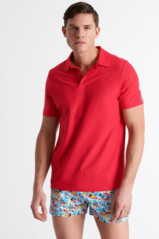 Shan Actuel Textured jersey polo - 62313-47-320