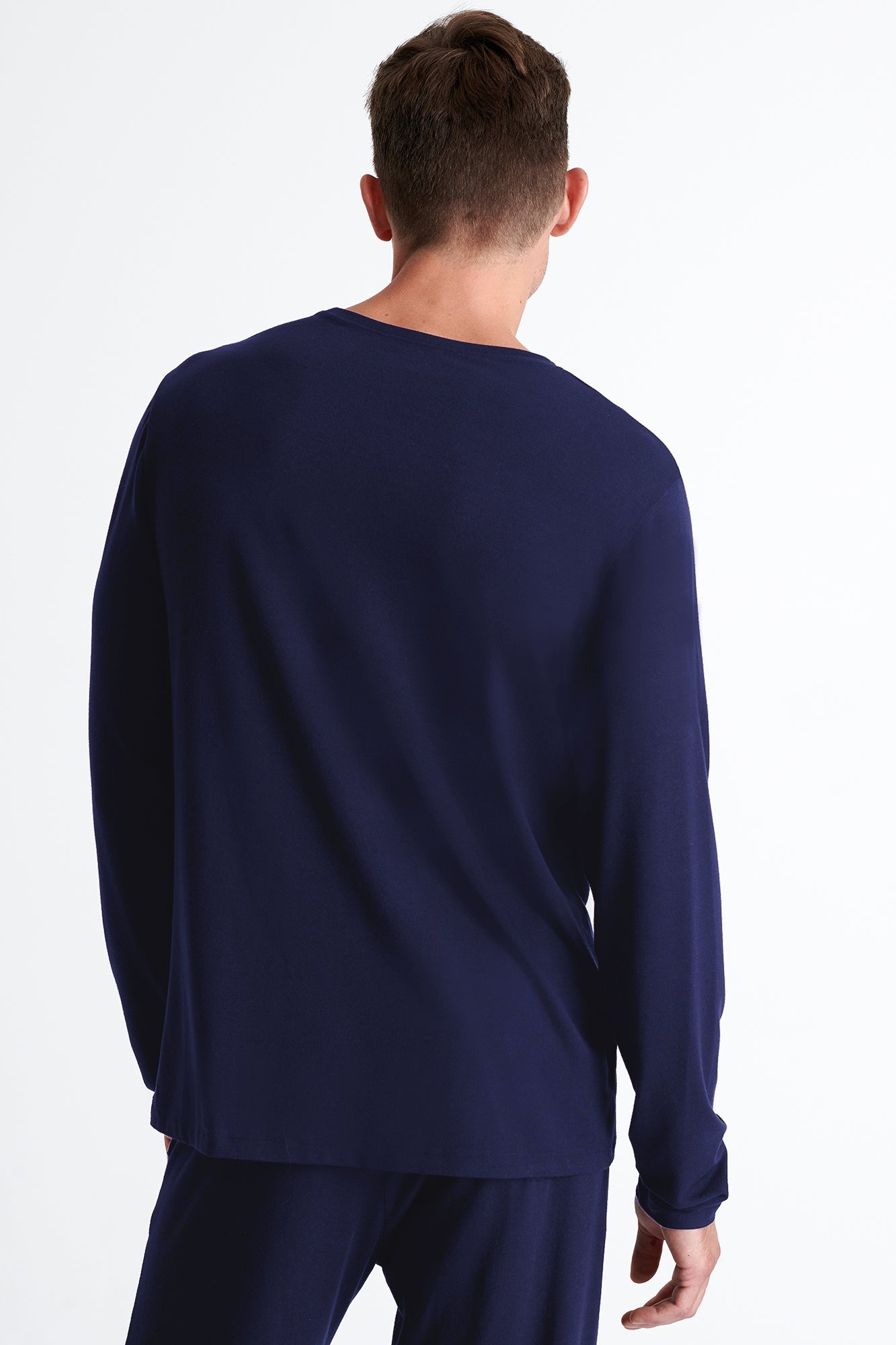 Shan Relaxation Soft round neck long sleeve shirt - 62294-82-500