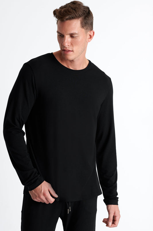 Shan Relaxation Soft round neck long sleeve shirt - 62294-82-800