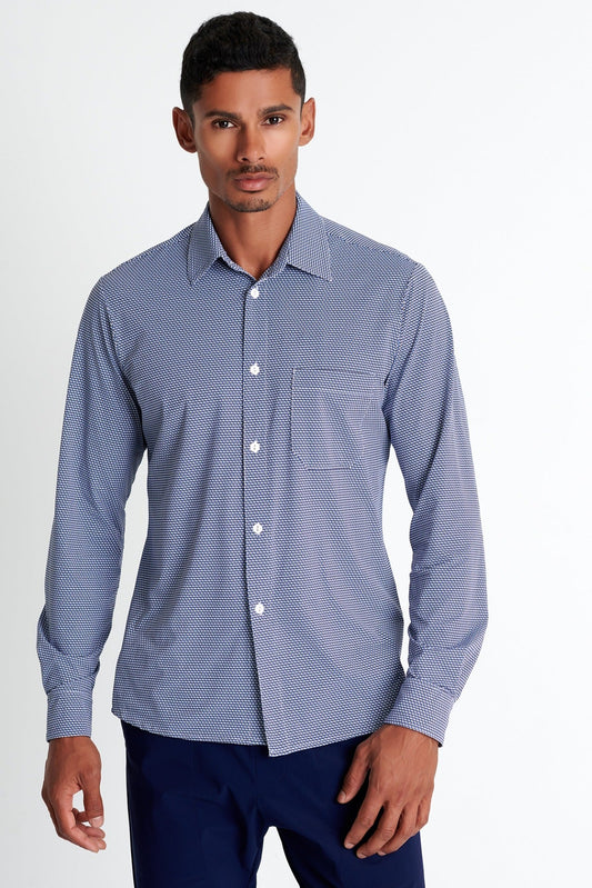 Shan Techno Button down high performance jersey shirt