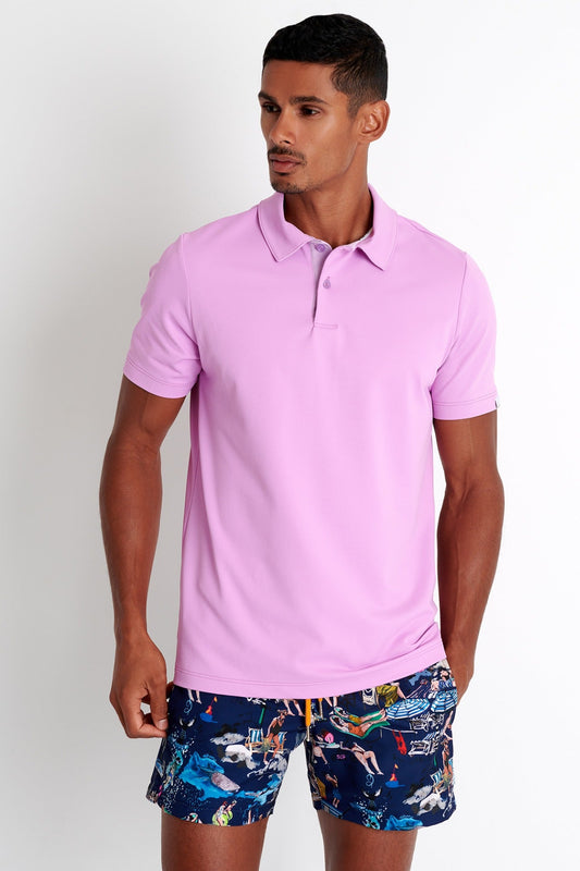 Shan Actuel Textured jersey polo - 62213-47-200