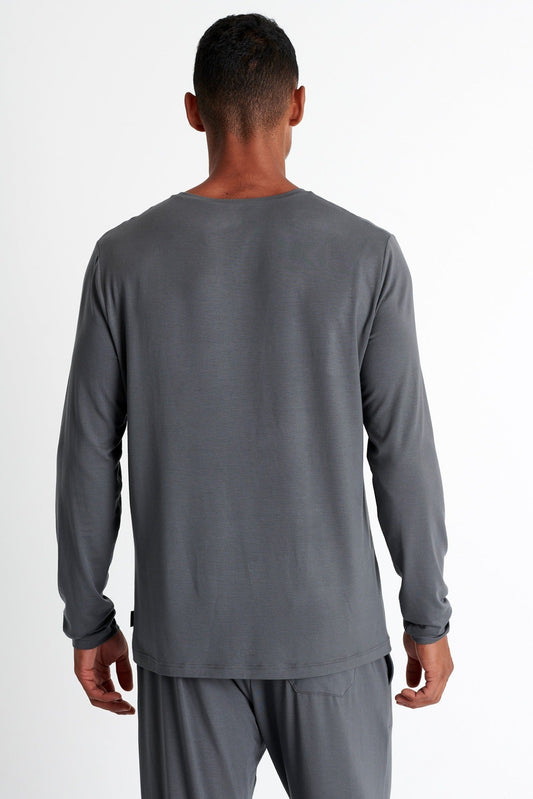 Shan Relaxation Soft round neck long sleeve shirt