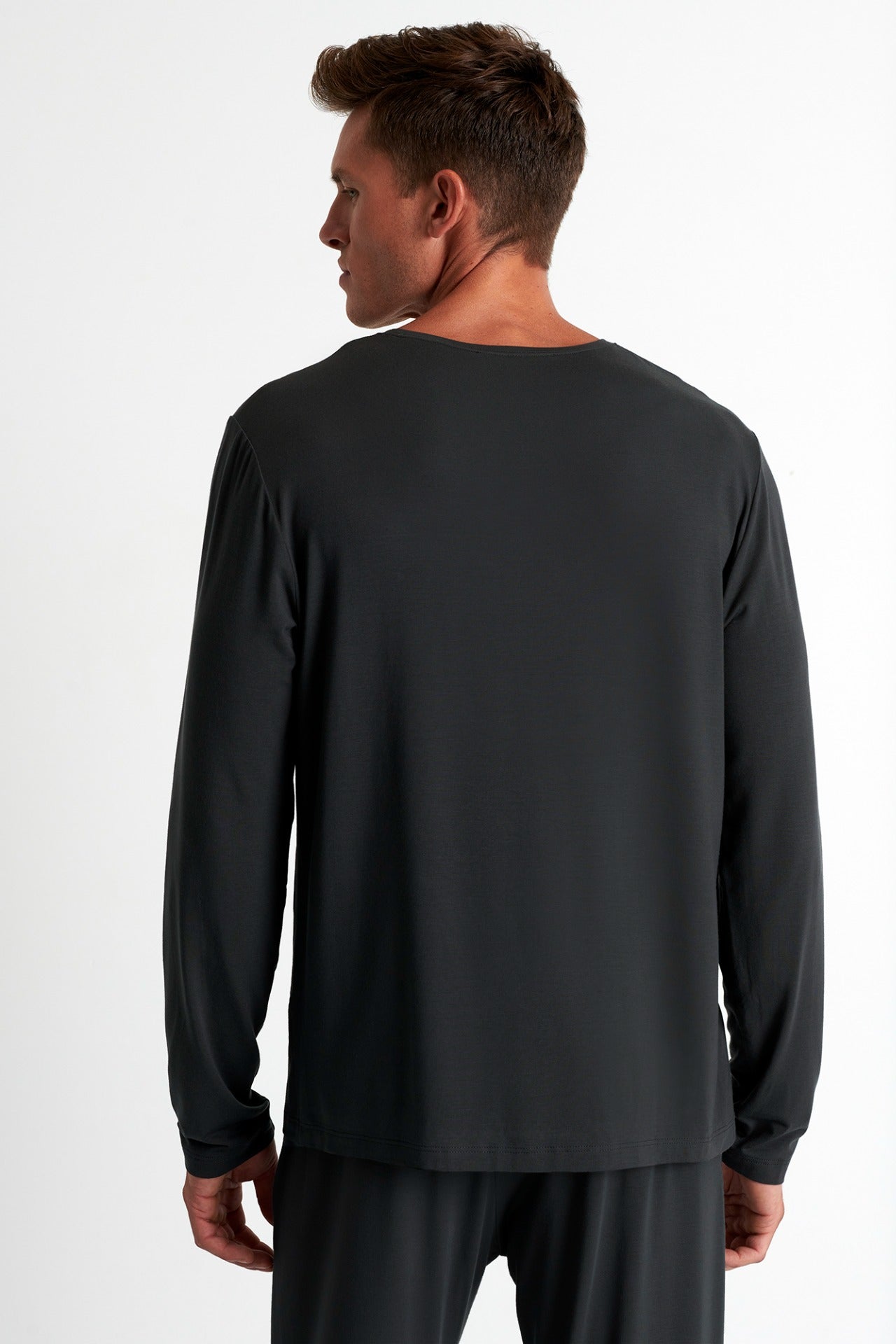 Shan Relaxation Soft round neck long sleeve shirt - 62294-82-170