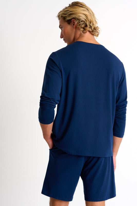 Shan Relaxation Soft round neck long sleeve shirt - 62294-82-500