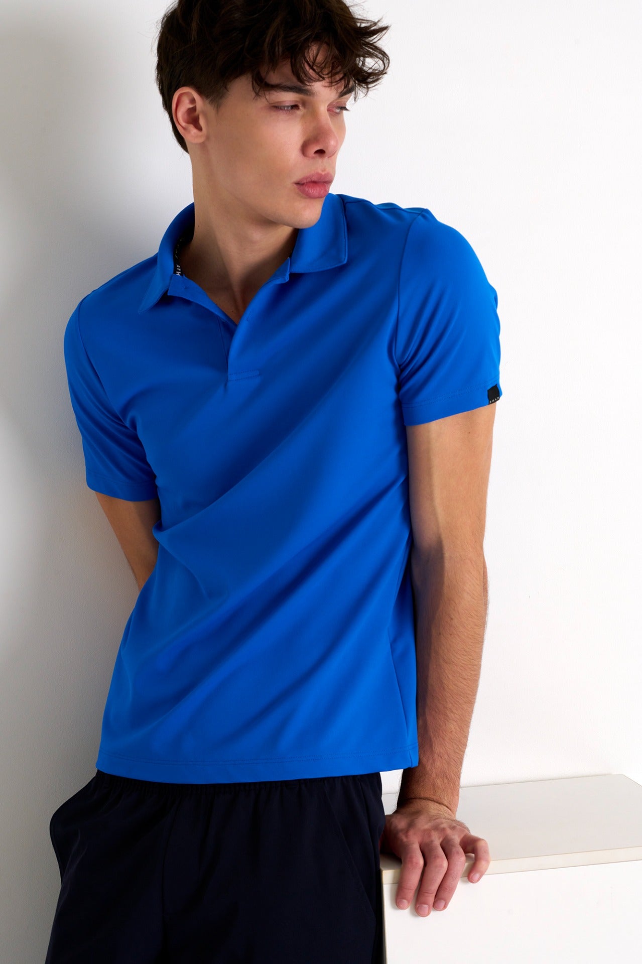 Shan Actuel Textured jersey polo - 62313-47-570