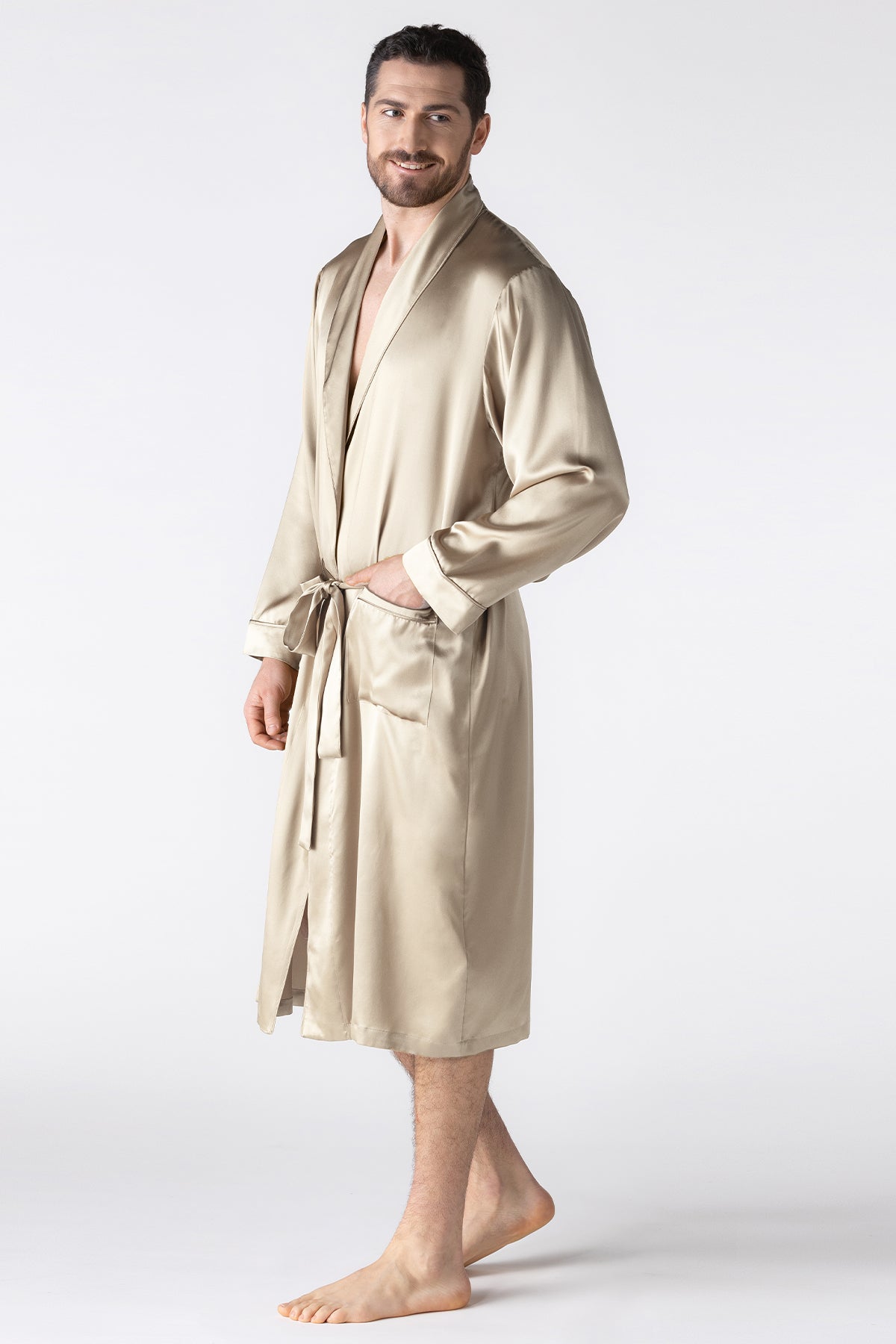 NK Imode Nk Men ’s Silk Robe