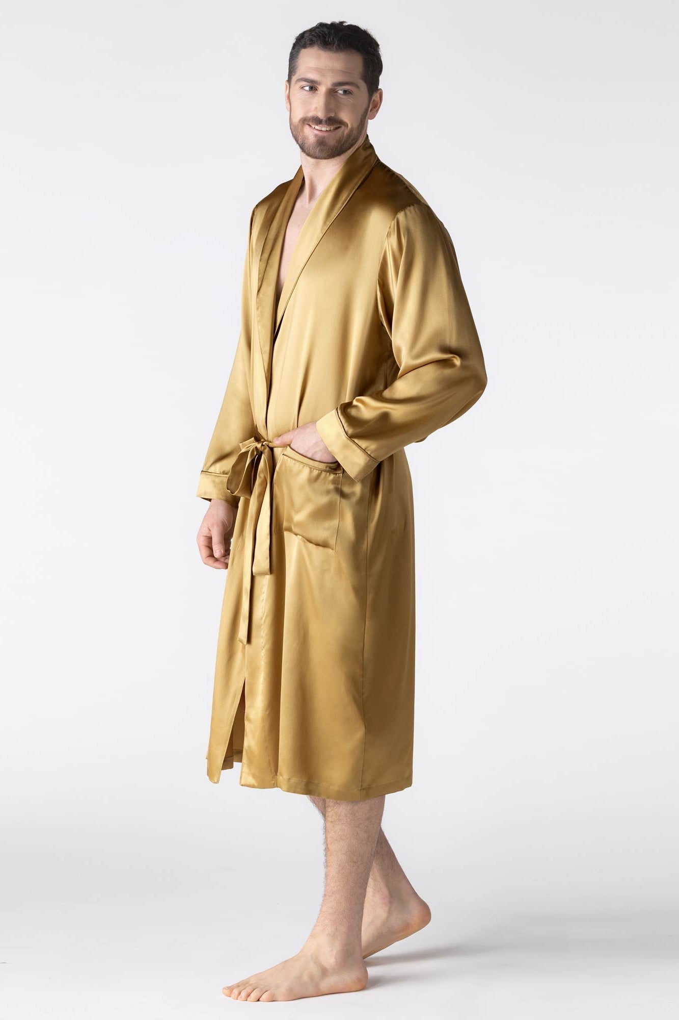 NK Imode Nk Men ’s Silk Robe