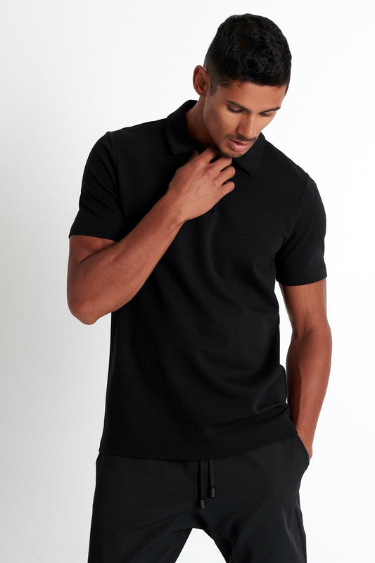 Shan Actuel Textured jersey polo - 62213-47-800